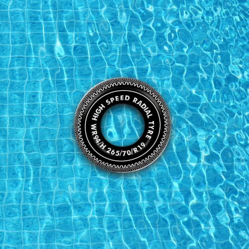 Blue rippled water background in swimming pool